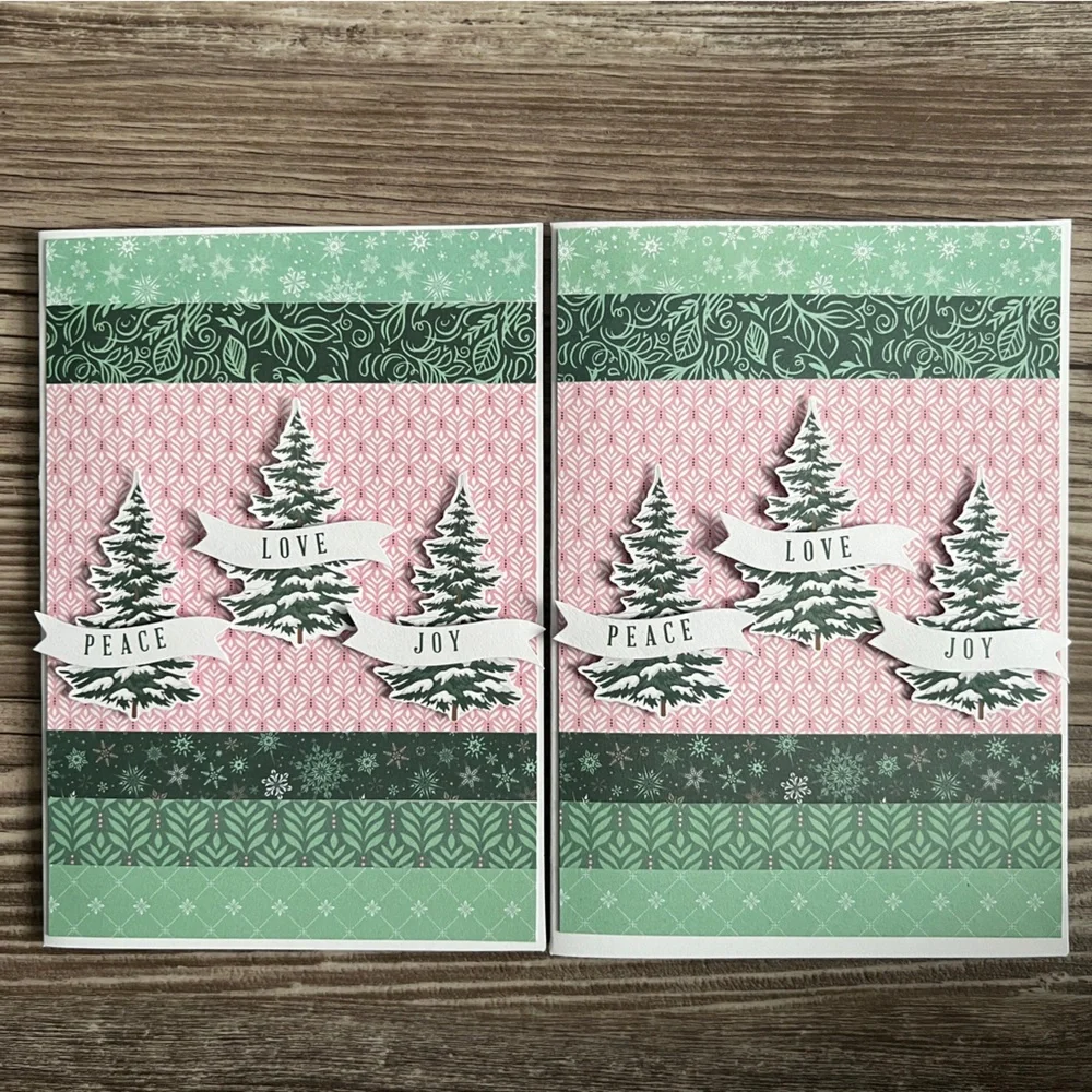 Handmade Christmas Holiday Greeting Cards Set of 14 5”x7” With Envelopes